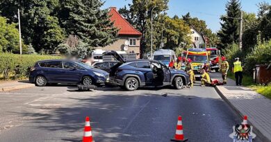 Wypadek z udziałem motocyklist