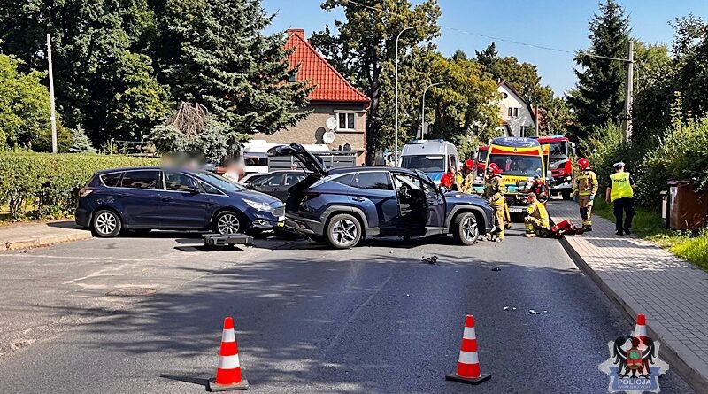 Wypadek z udziałem motocyklist