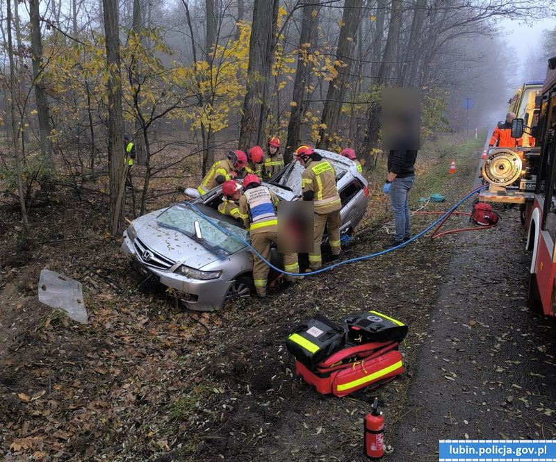 Groźny wypadek na trasie Lubin-Rynarcice