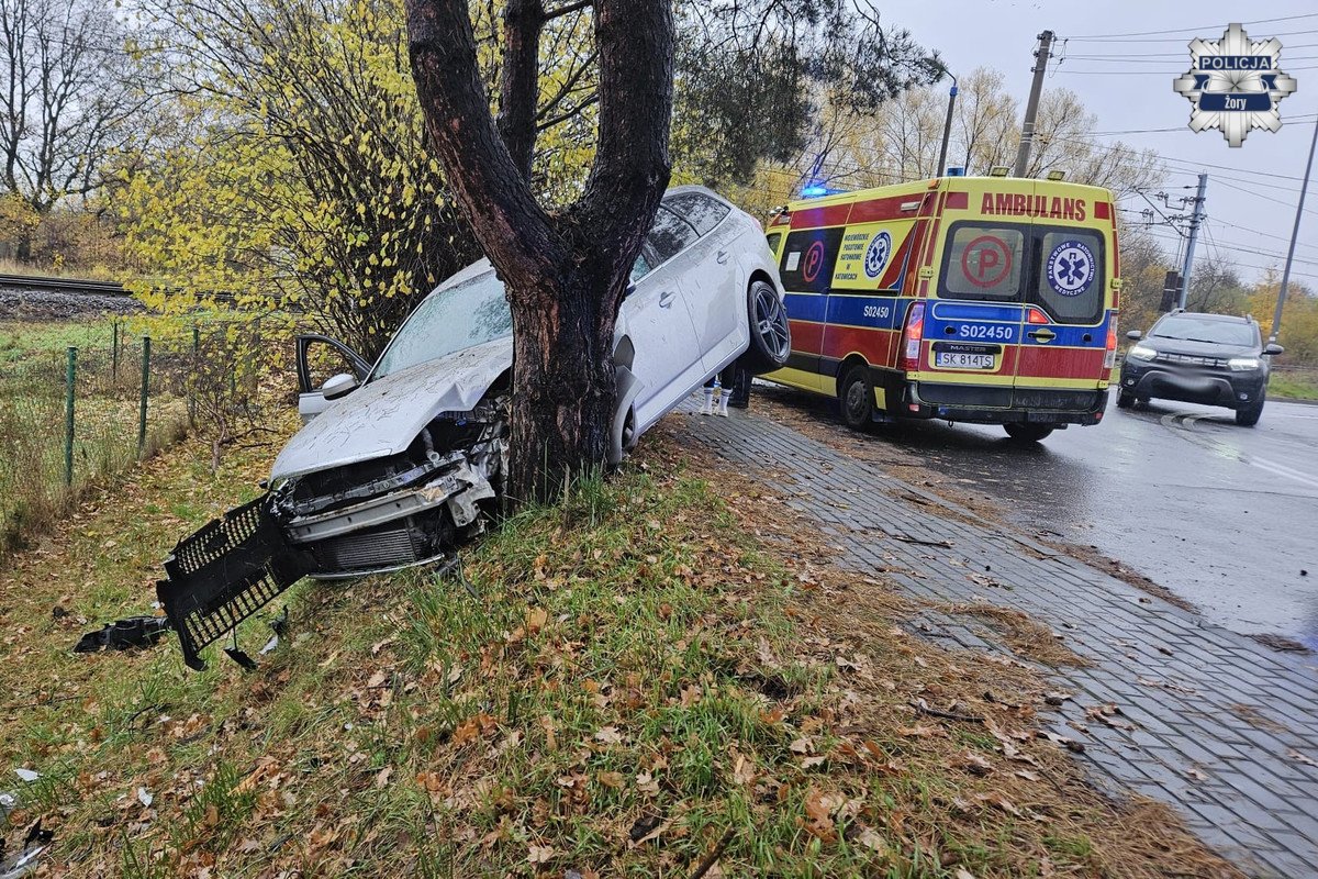 Pijany wjechał autem w drzewo